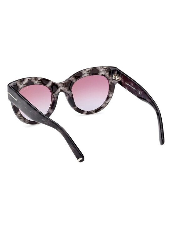 Tom Ford Marbled Gray Cat-Eye Sunglasses with Pink Gradient Lenses main image 12